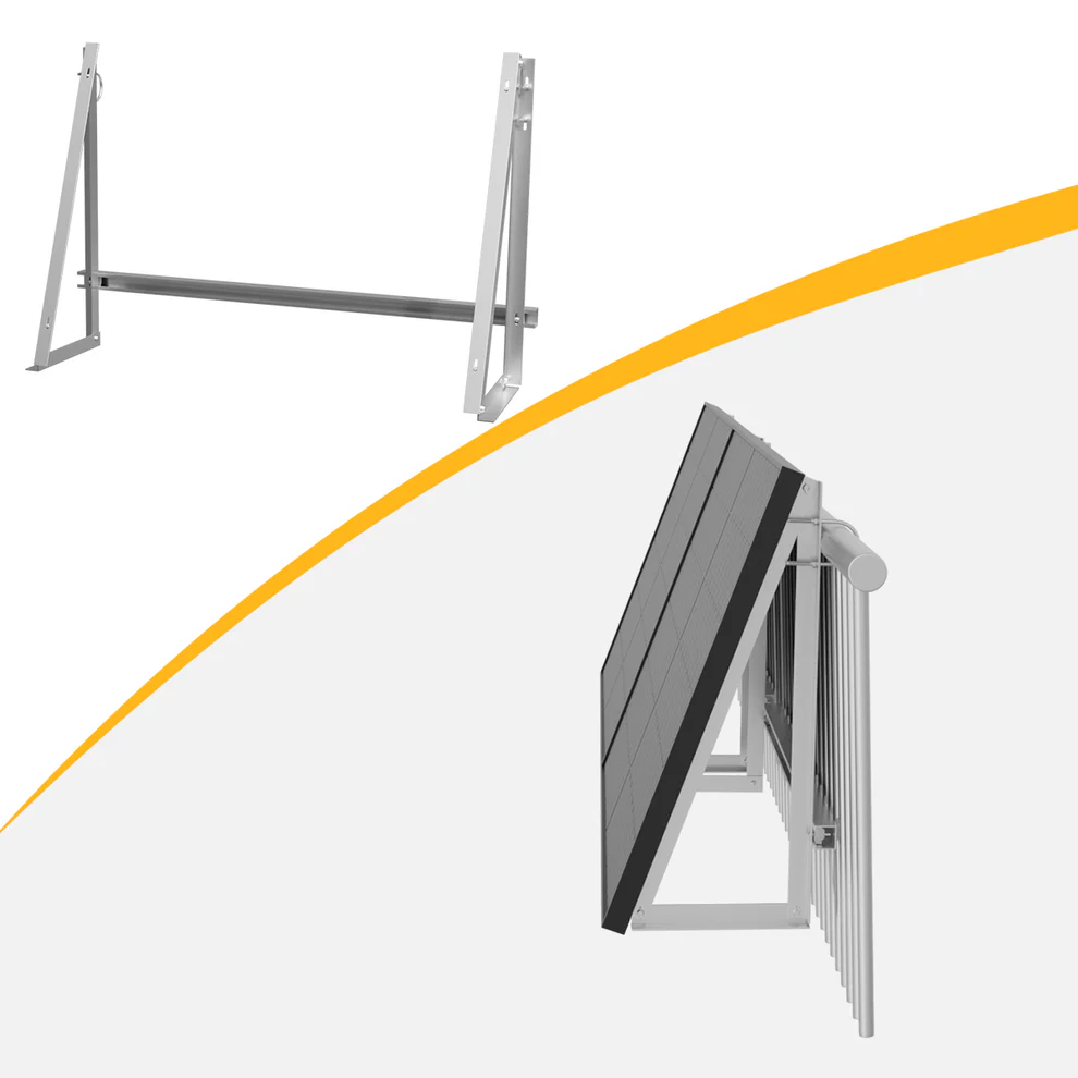 Aufständerung Solarmodul Halterung Balkonkraftwerk für Balkon Haken (rund)